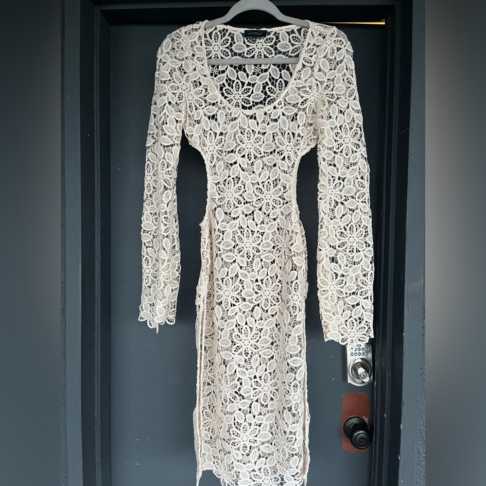 Majorelle Beach Cream Lace Dress